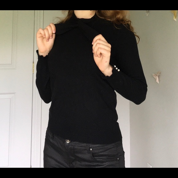 Black Classy Turtleneck Sweater - Picture 4 of 5